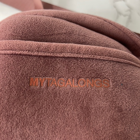 Mytagalongs  Mini Crossbody Bag Pink Desert Rose Zip Closure Soft Feel Neoprene - Picture 5 of 9